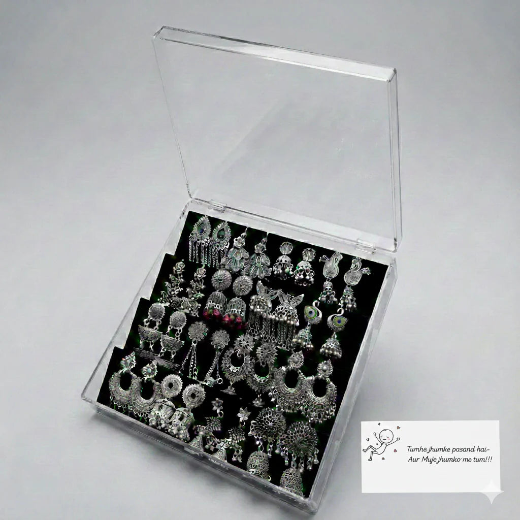 16 Mix Jhumka With Premium Earring box