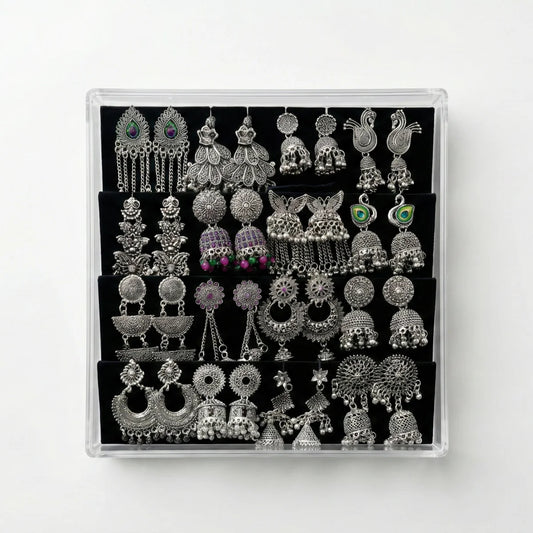 16 Mix Jhumka With Premium Earring box