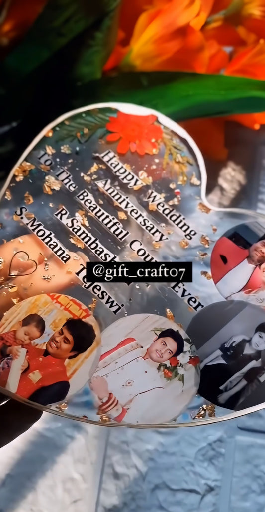 Customized Heart Shaped Love Photo Frame