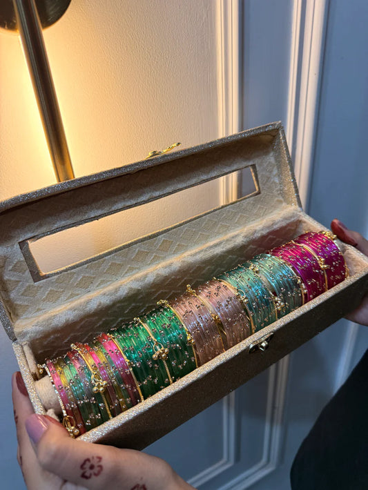 60 Diamond Bangles with Ghungroo Bangles
