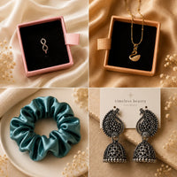 Viral Jewellery Combo + Cadbury Dairy Milk Silk Mini Treats