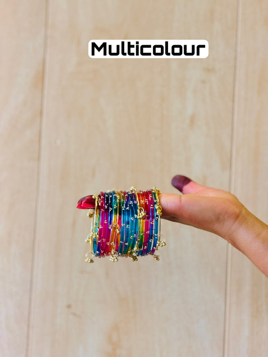12 Bangles Set With Ghungroo Bangles