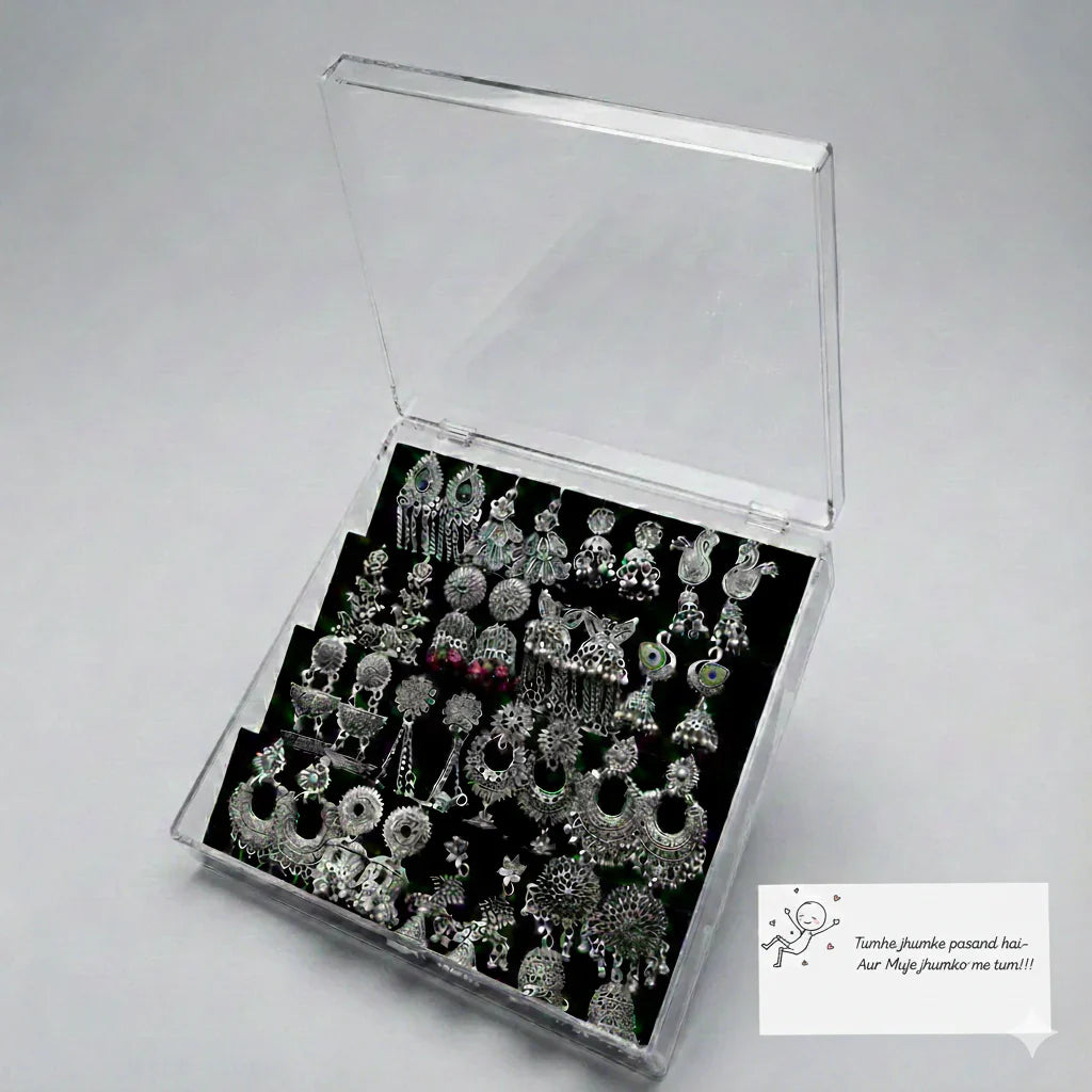 16 Mix Jhumka With Premium Earring box