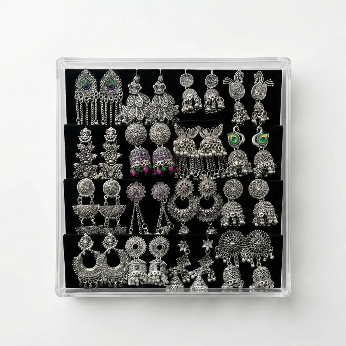 16 Mix Jhumka With Premium Earring box