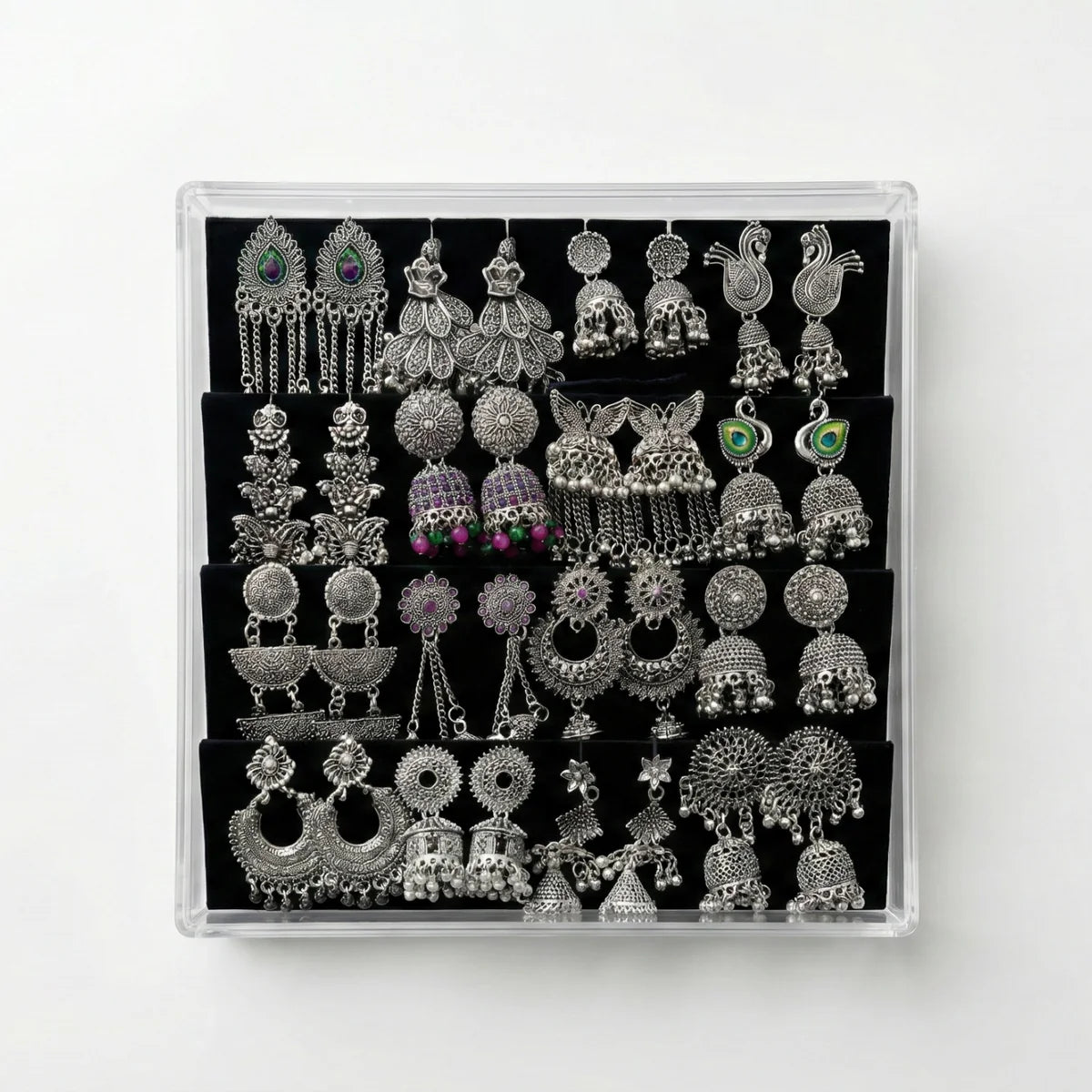 16 Mix Jhumka With Premium Earring box