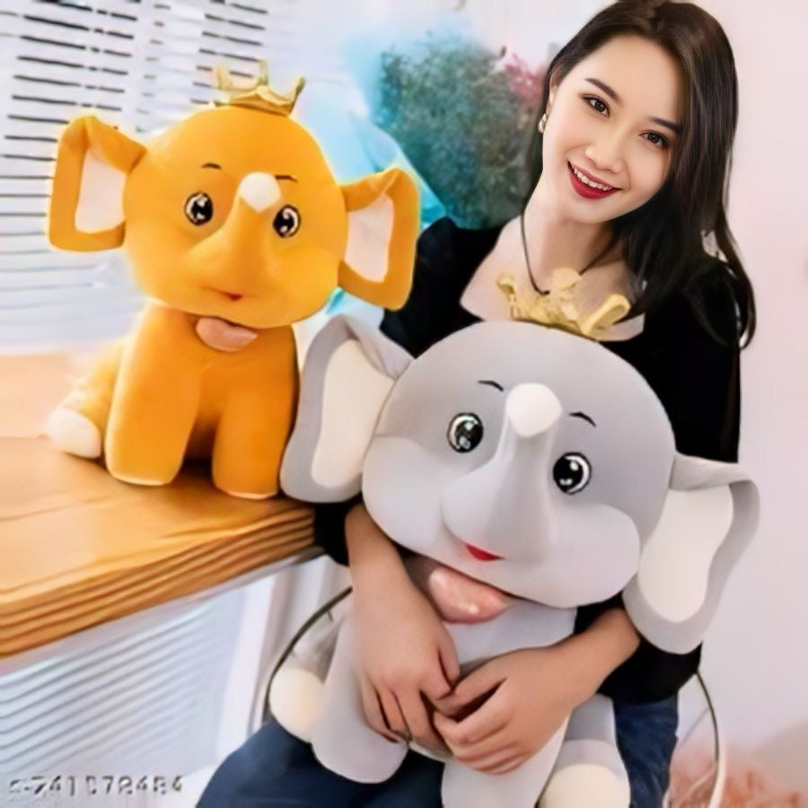 Crown Elephant Soft Toy