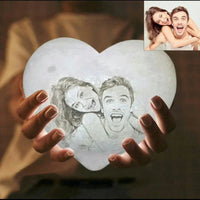 3d Heart Shaped Moon Lamp/Light Gift with Photo