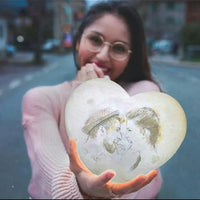 3d Heart Shaped Moon Lamp/Light Gift with Photo