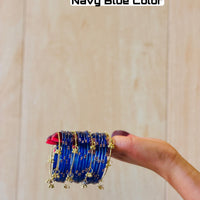 12 Bangles Set With Ghungroo Bangles