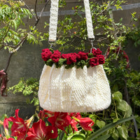 White Rose bag with mini pouch combo ♥️