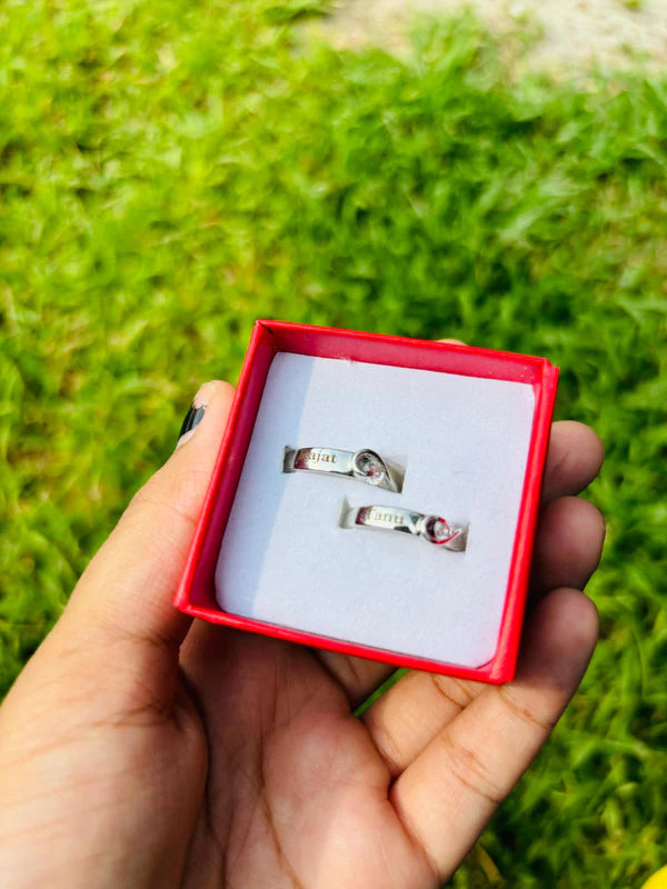 Personalised Couple Heart RIng