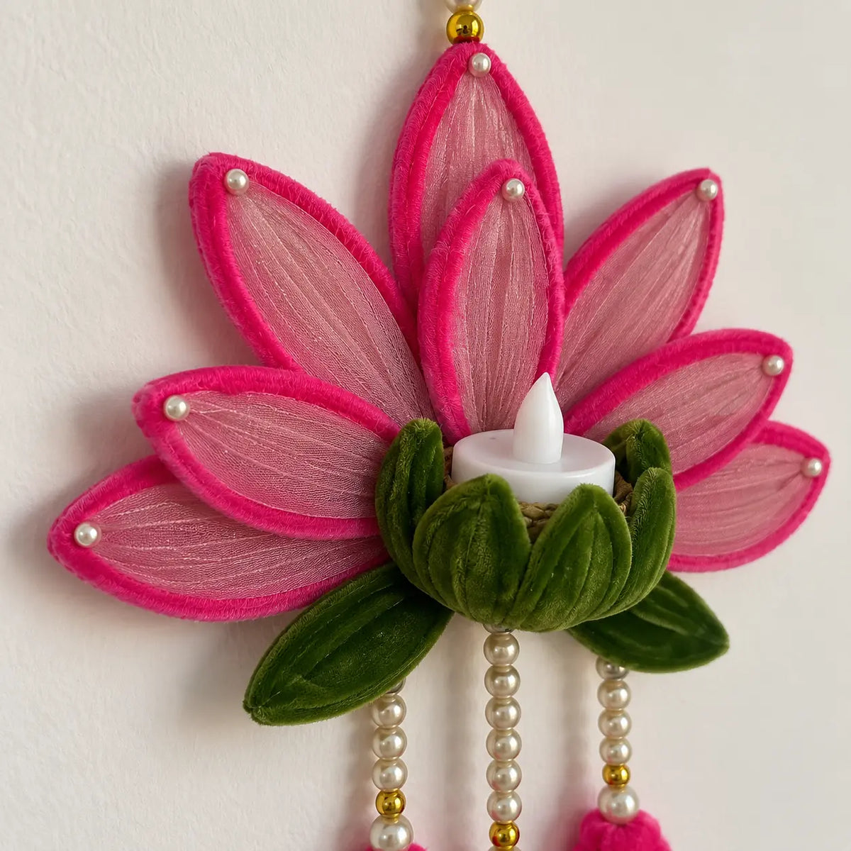 🪷 Lotus Wall Hanging Tealight Holder