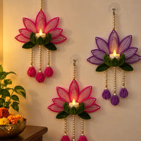 🪷 Lotus Wall Hanging Tealight Holder