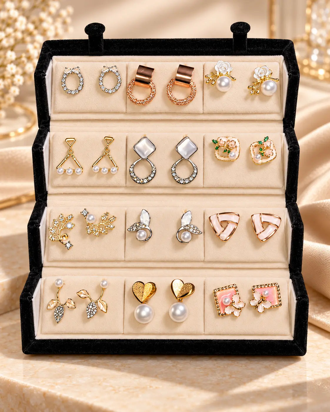 12 Pairs Premium Western Earrings Gift Box