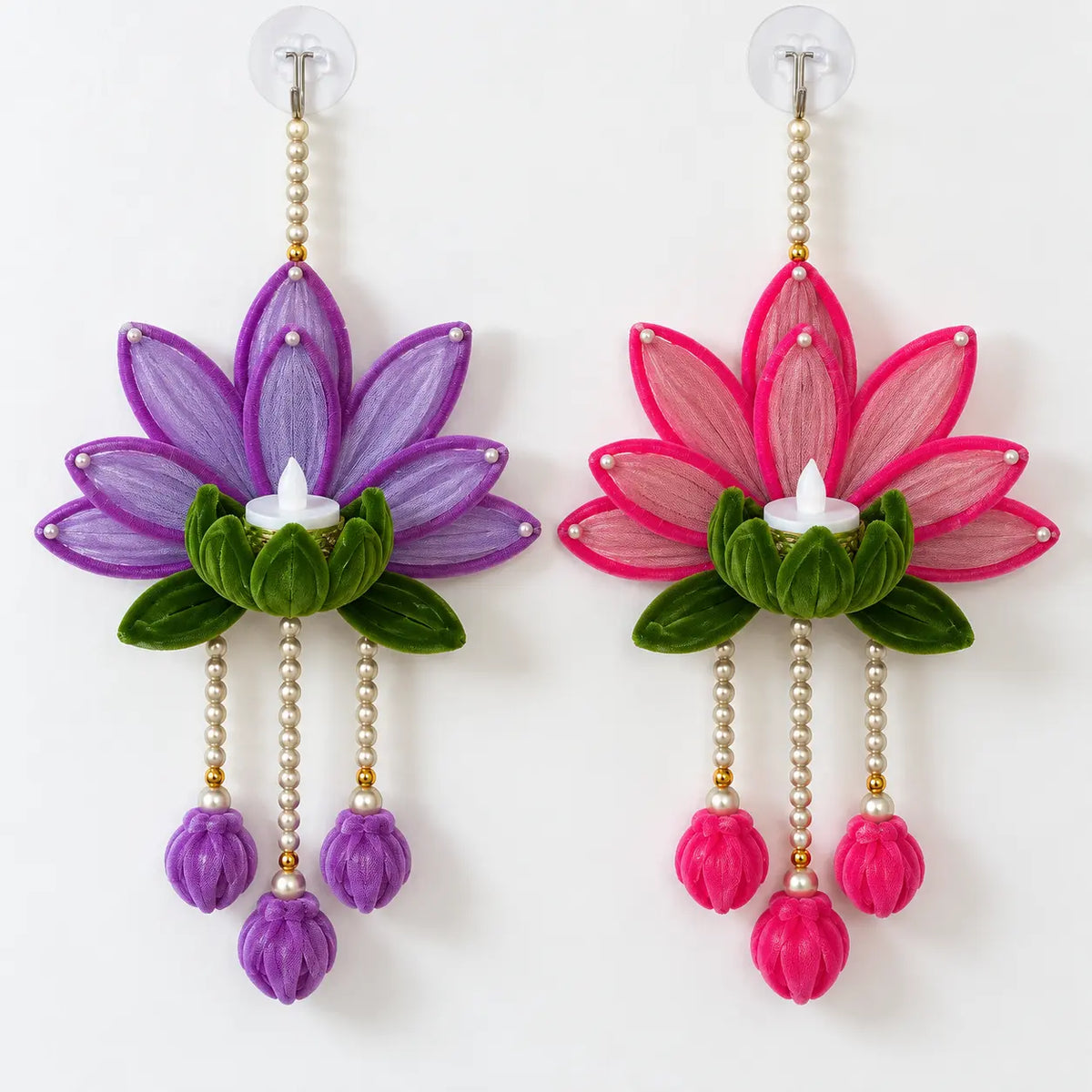 🪷 Lotus Wall Hanging Tealight Holder