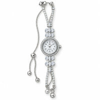 ✨ Silver Sparkle Bracelet Watch