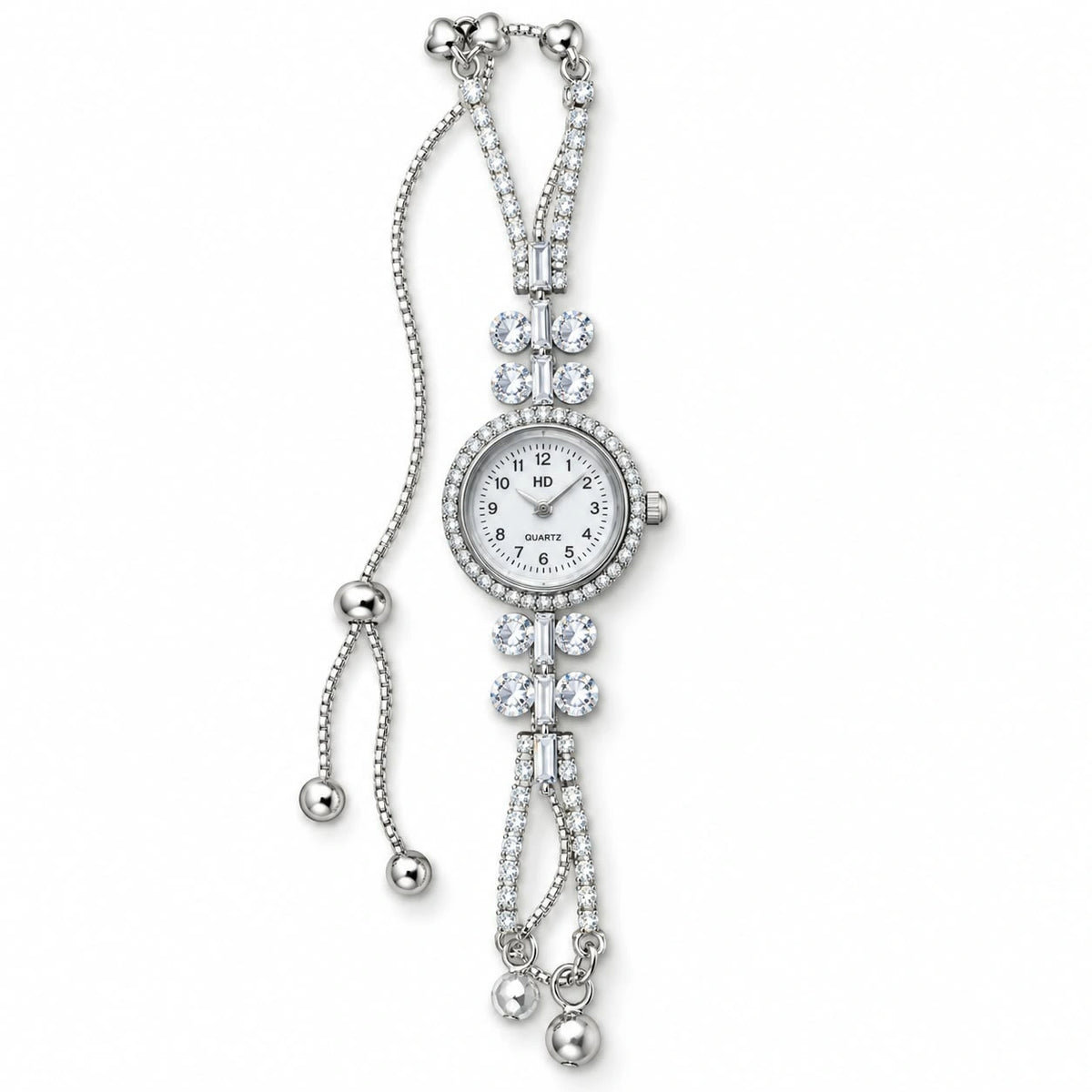 ✨ Silver Sparkle Bracelet Watch