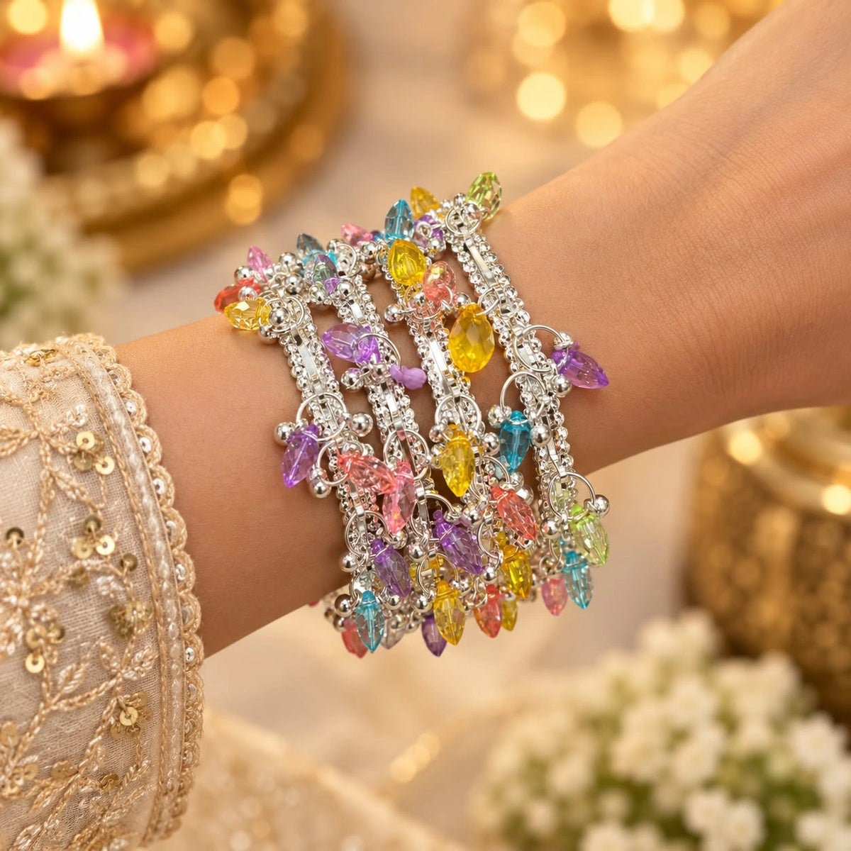 Silver kashmiri  bangles ✨