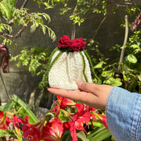 White Rose bag with mini pouch combo ♥️